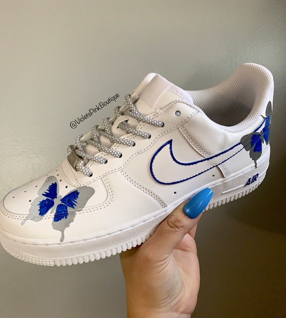 Nike CUSTOM Painted And Reflective Butterfly Air Force Ones