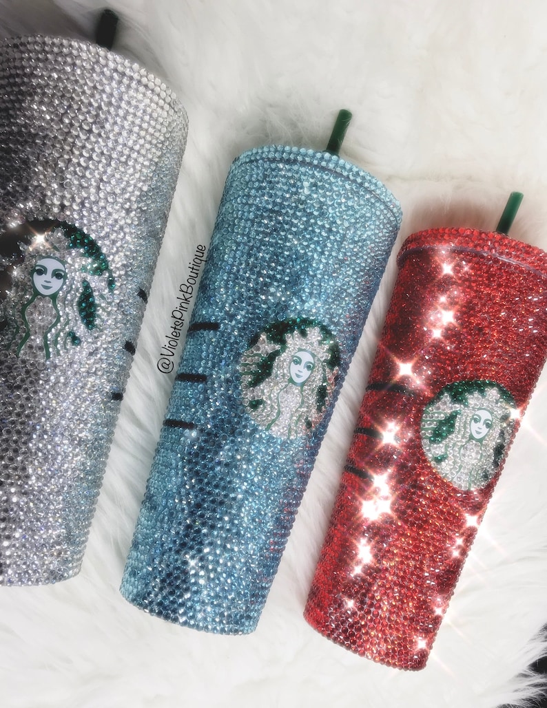 Custom STARBUCKS Bling Tumbler With Swarovski Crystals Etsy
