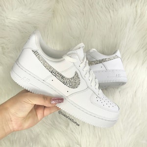 Swarovski Nike Air Force 1 With Swarovski Crystals Women's - Etsy