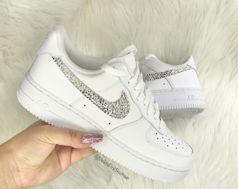 Swarovski Nike Air Force 1 With Swarovski Crystals Women s White