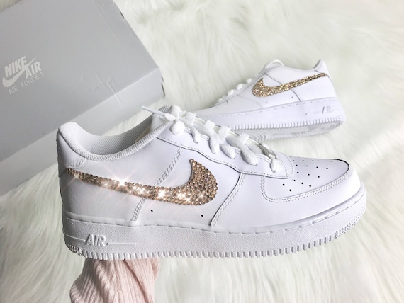 Baby Big Kids Bling Nikes Kicks Toddler Nike Air Force 1 Low Customized With Swarovski Diamond Crystals for Baby and Toddlers to Big Kids Etsy