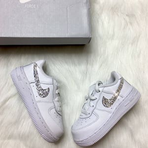 Bling Nikes Baby Kicks Toddler Nike Air Force 1 Low Customized - Etsy