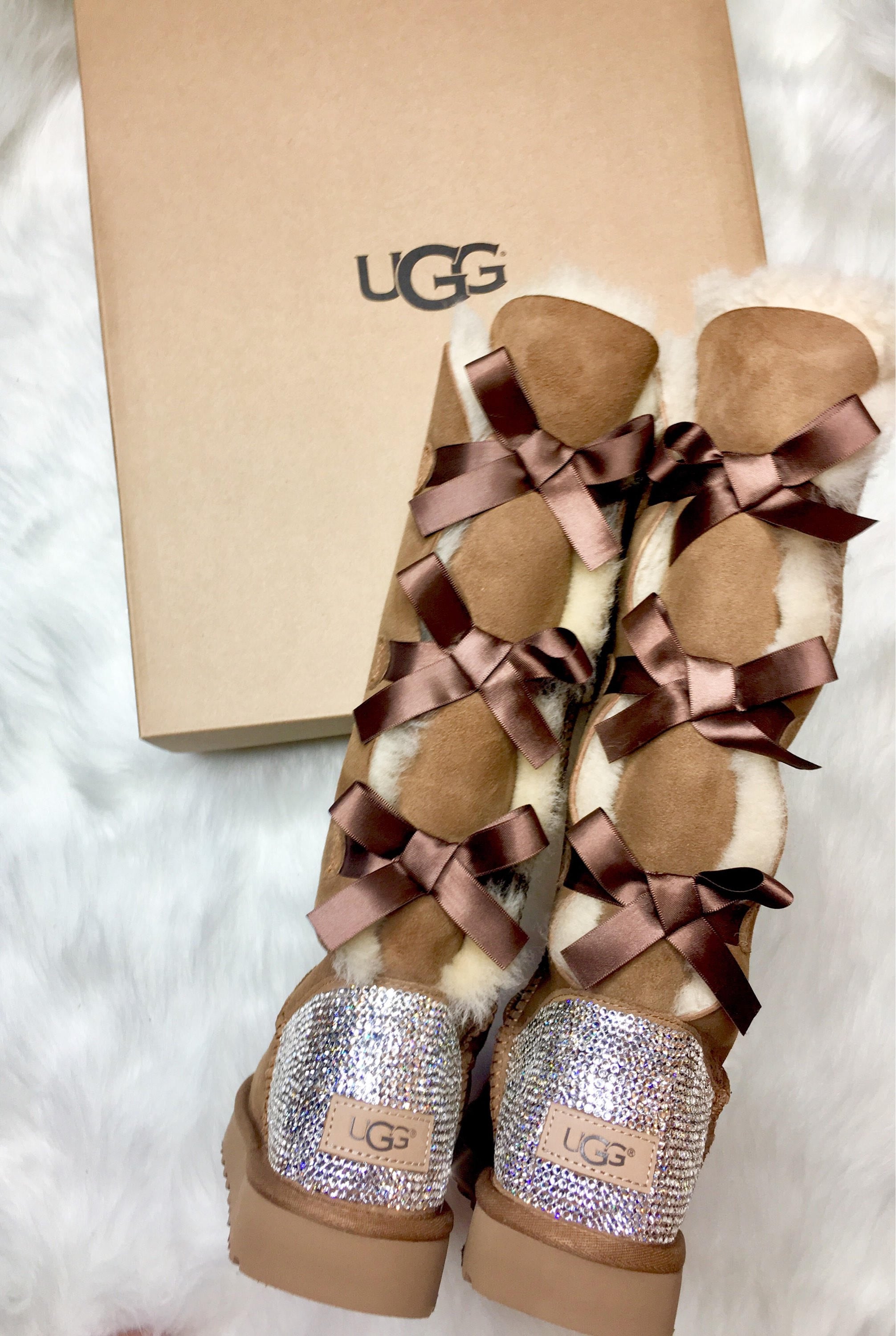 Customized uggs with bows sale