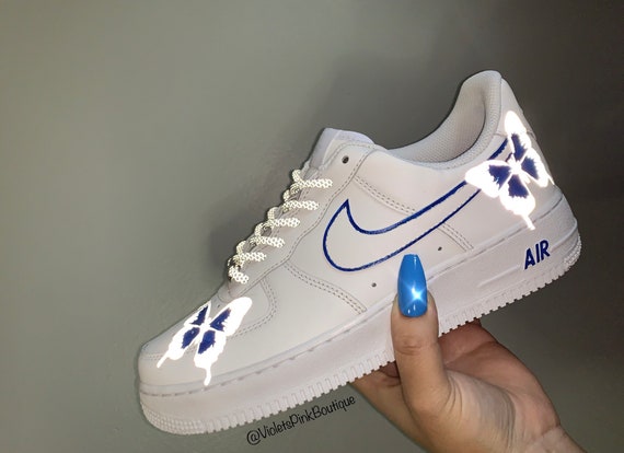 Custom Louis Vuitton Blue Tie Dye AF1