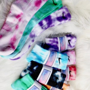 Kids Nike Tie Dye Socks Custom Nike Crew Socks
