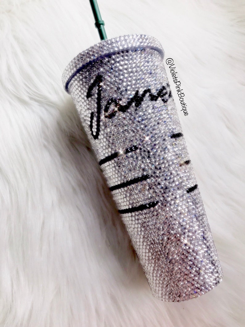 Swarovski STARBUCKS Bling Tumbler Cold Cup With Custom Name image 3