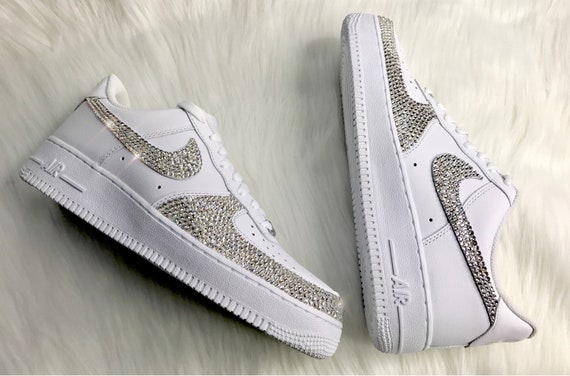 knijpen Lionel Green Street Beschikbaar Men's Swarovski Nike Air Force 1 With Swarovski Crystals - Etsy