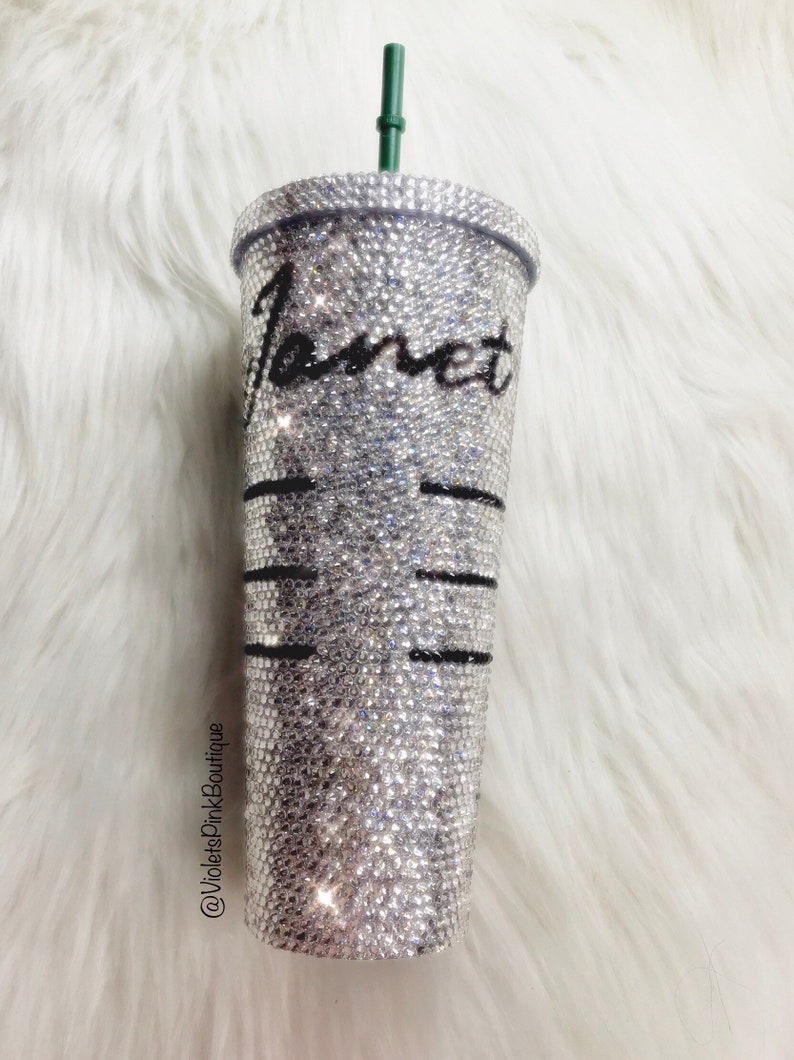 Swarovski STARBUCKS Bling Tumbler Cold Cup With Custom Name image 4