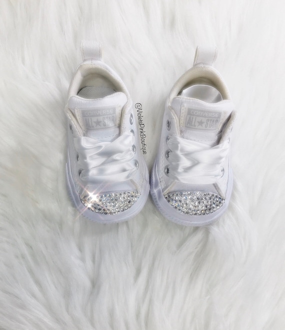 Swarovski Converse Baby Bling Toddler Bedazzled Kids Custom Shoes- Gift Ideas