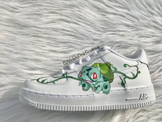 Pokémon personalizado Nike Air Force 1s Bulbasaur Zapatillas - Etsy México