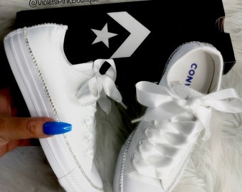 Swarovski Crystal Converse Sneakers: Women's Wedding Bling Shoes
