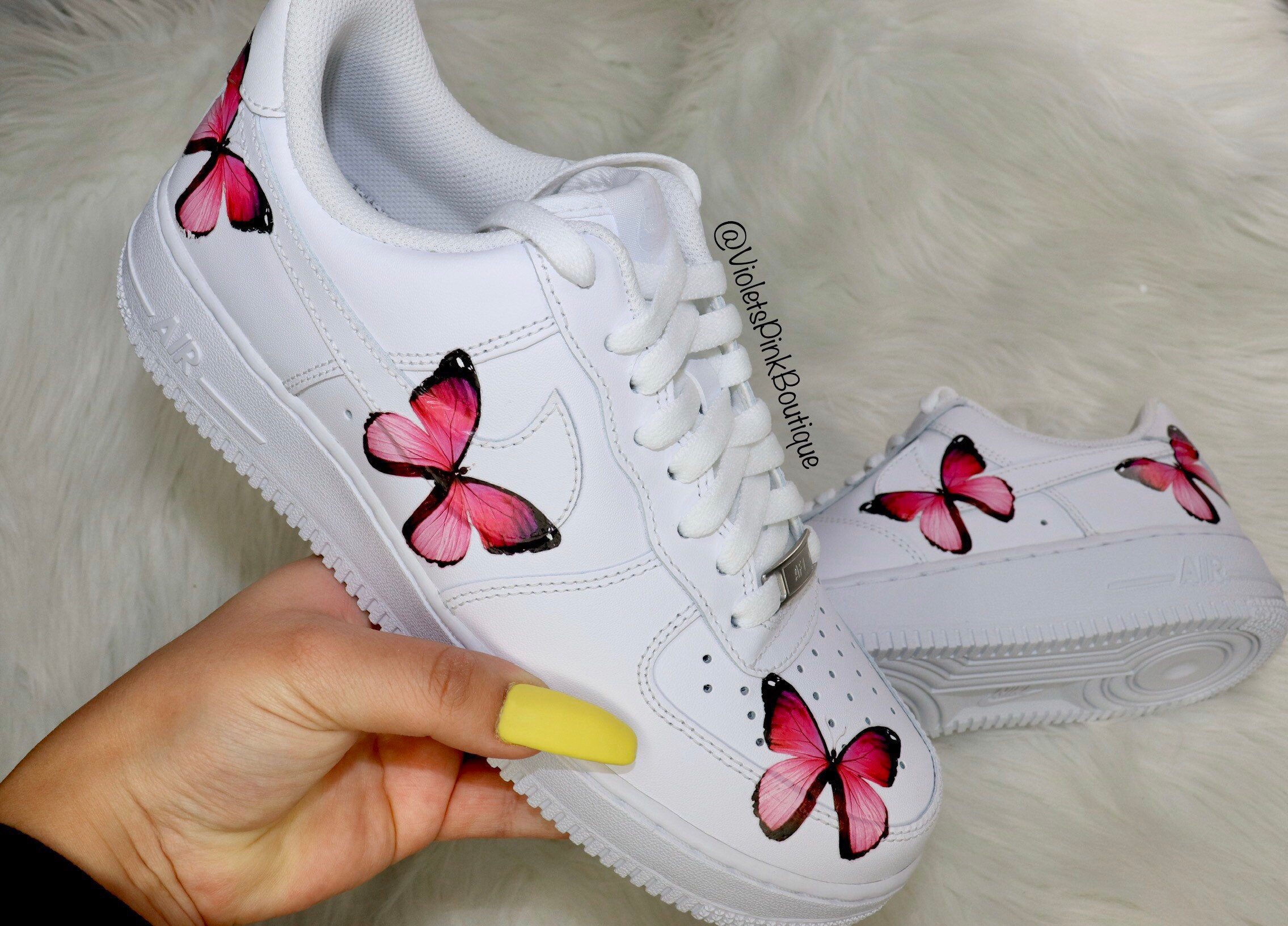 Buy Pink Drip Butterfly Air Force 1s Online in India 