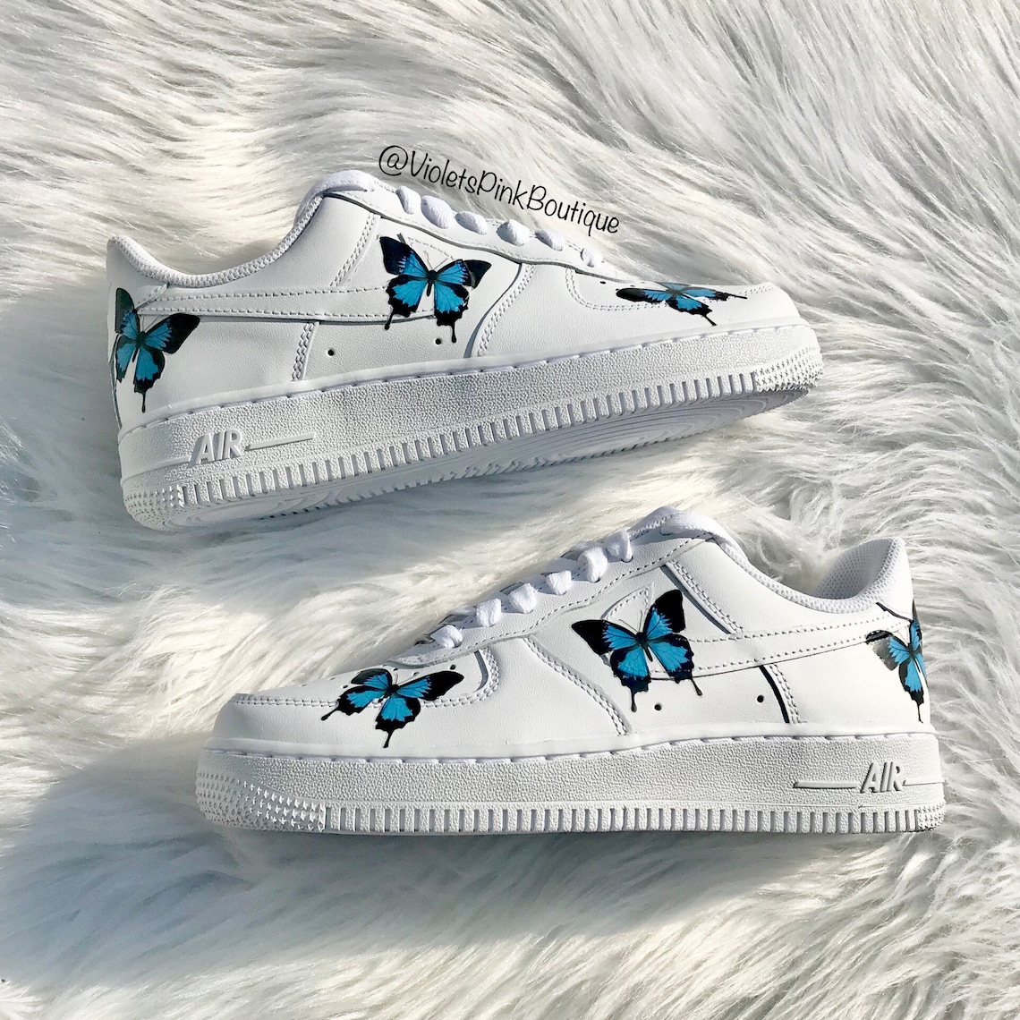 nike air force 1 blue butterfly
