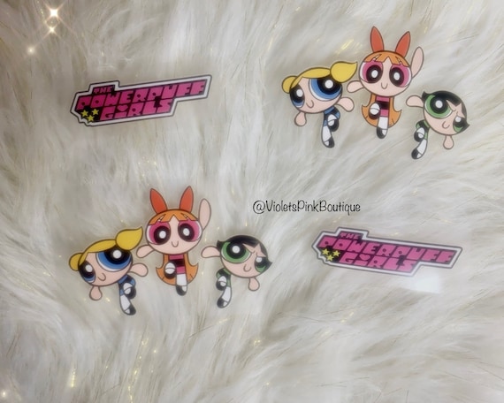 Powerpuff Girls Heat Transfer Sticker For Shoes Iron On Stickers DIY Butterfly Decals- Gift ideas- Not a set- sold individually