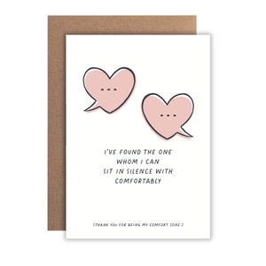 Eres mi zona de confort / Tarjeta de felicitación / Amor / Día de San Valentín / Amistad / Relación / Aniversario / Apreciación / Gracias
