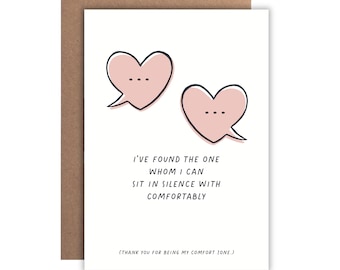 You are My Comfort Zone | Greeting Card | Love | Valentine's Day | Friendship | Relationship | Anniversary | Appreciation | Thank You