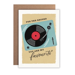 For the Record, You are My Favourite | Greeting Card | Valentine's Day | Love | Friendship | Relationship | Anniversary | Appreciation
