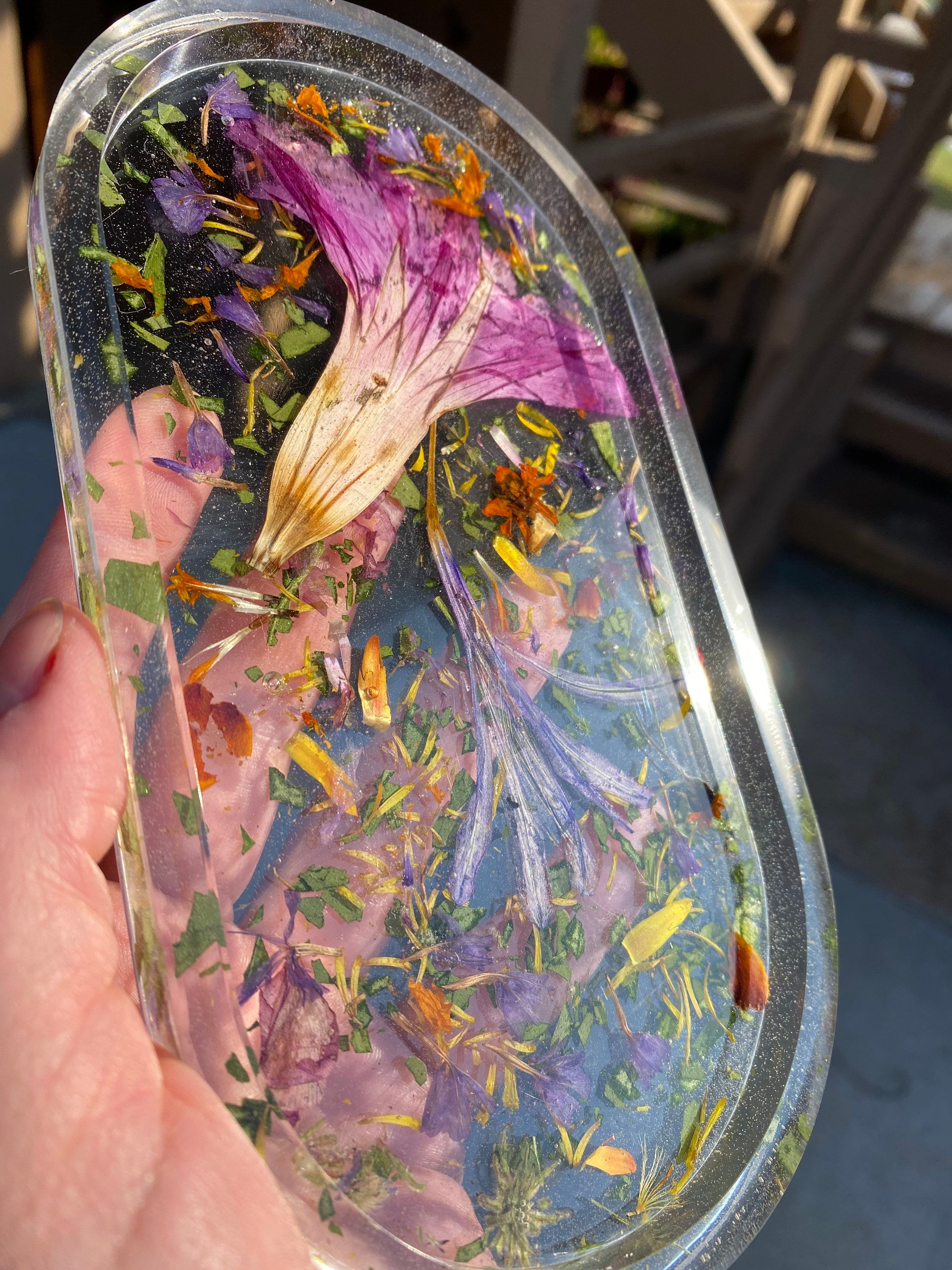 Handmade Real Dried Flowers Botanical Wildflowers Resin Etsy