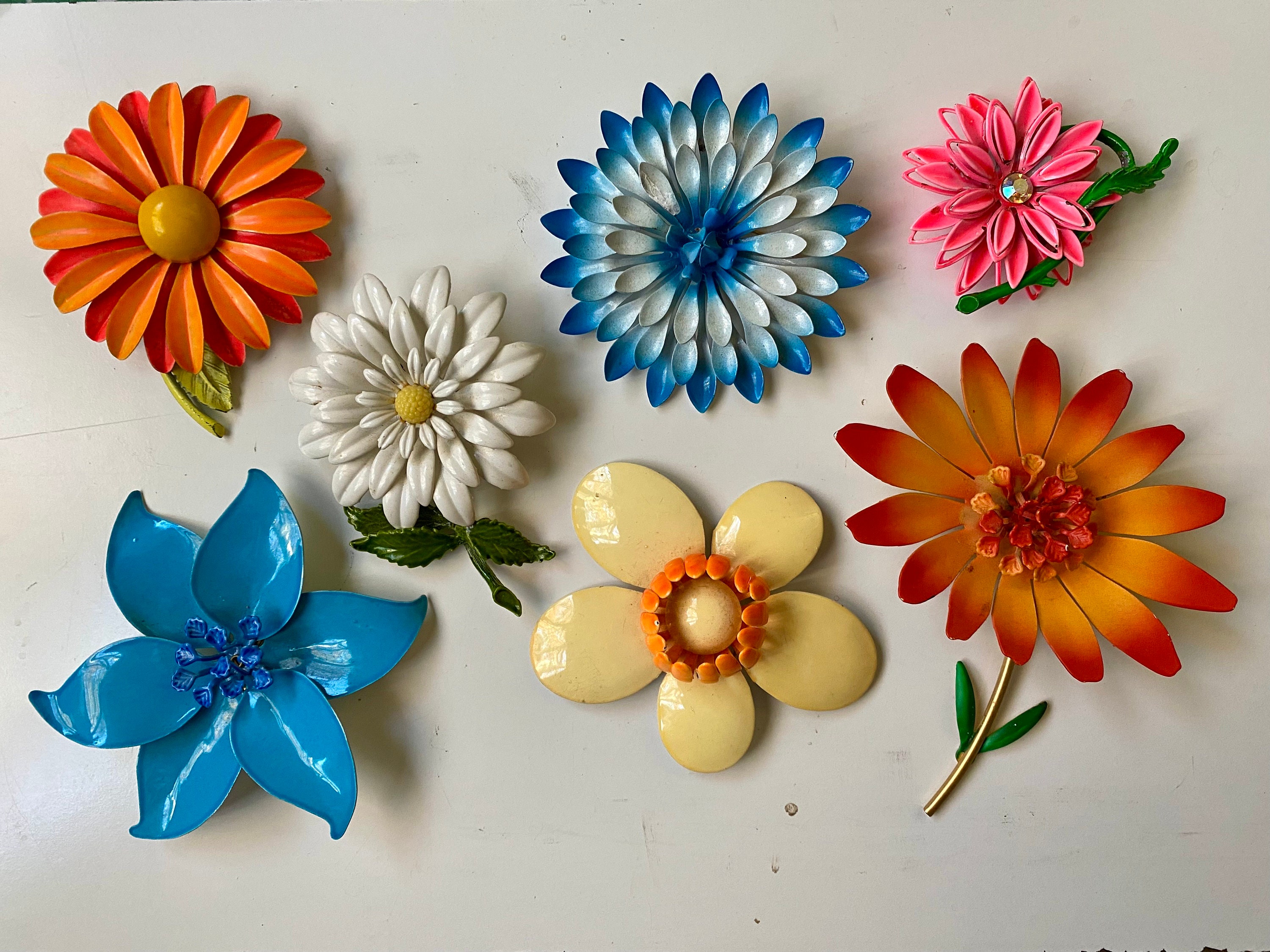 Enamel Flower Pins Art Board Print for Sale by jenbucheli