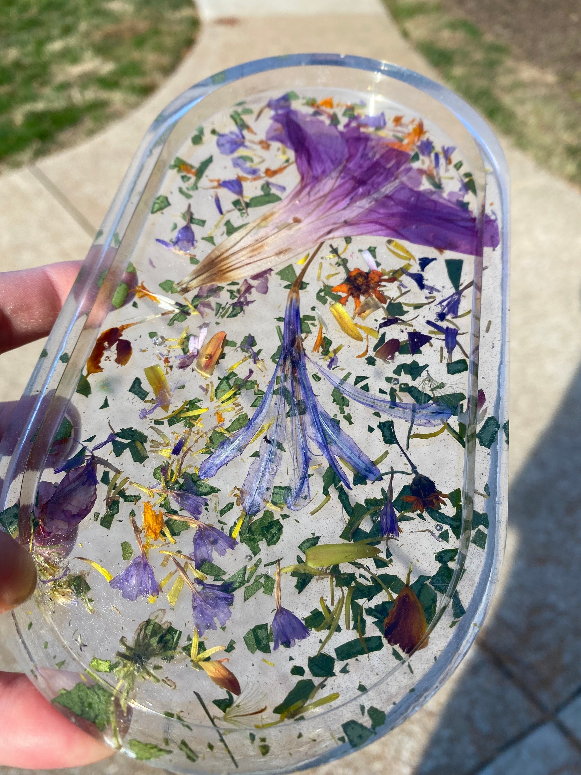 Handmade Real Dried Flowers Botanical Wildflowers Resin Etsy