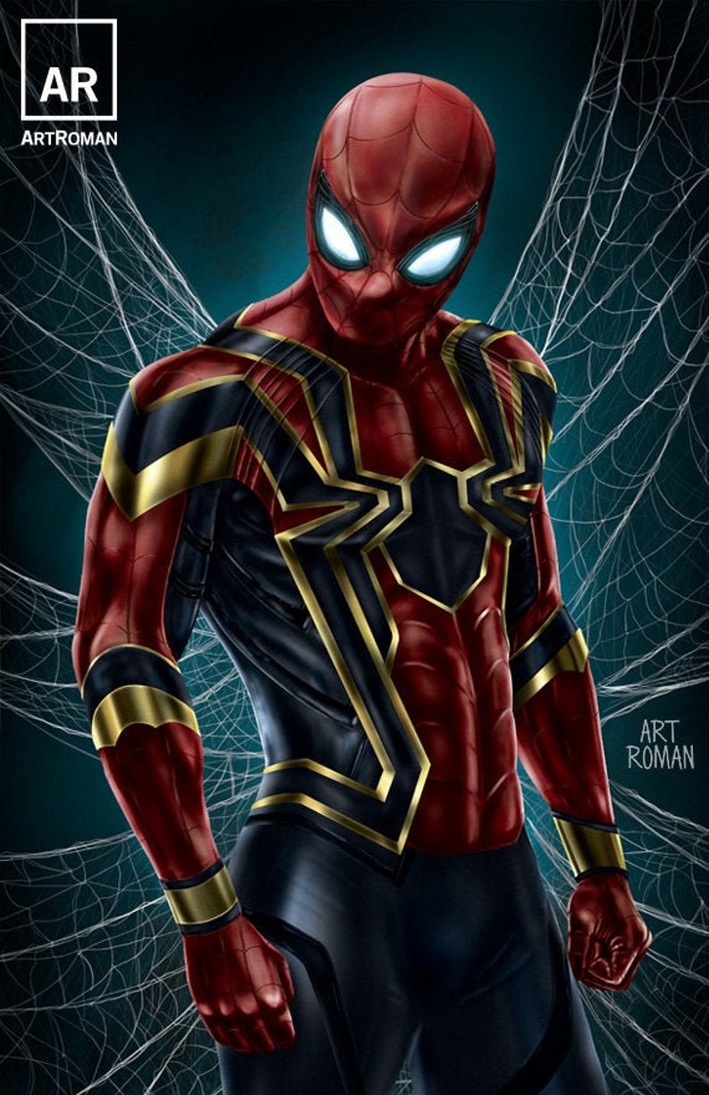 Spider-Man Iron Spider Poster Print | Etsy