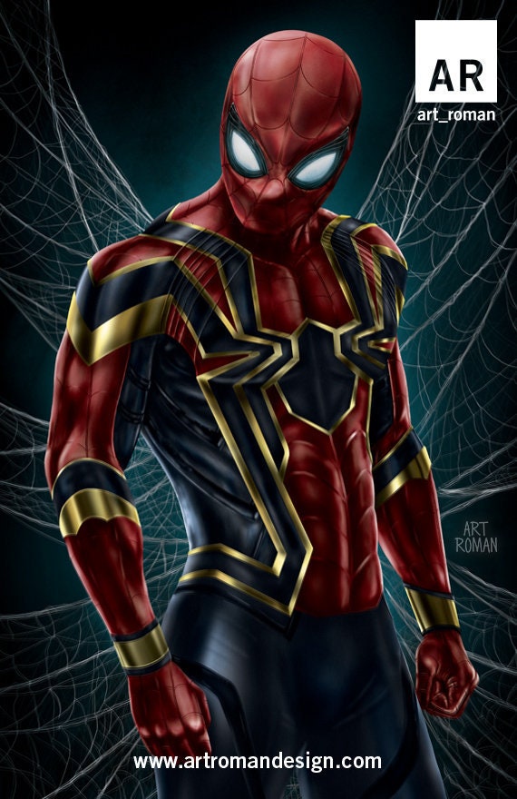 iron russia suit man Iron   Spider Man Spider 11x17 Etsy