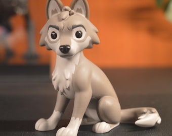 Cute baby wolf - Resin figure - Ready to ship
