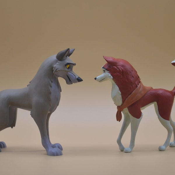 Balto + Jenna - Fan made resin figure - 12 cm high - Pre-order