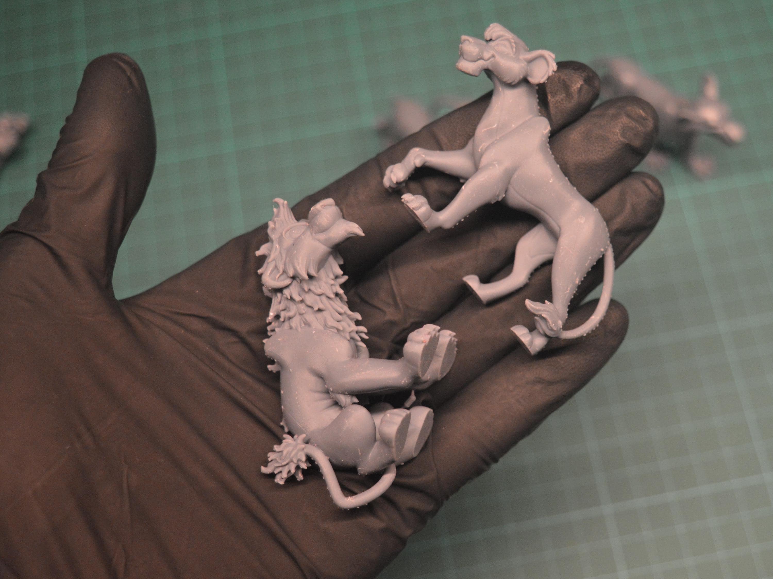 Ten Tiny Lions Unpainted Set (read Description) - Ready to Ship