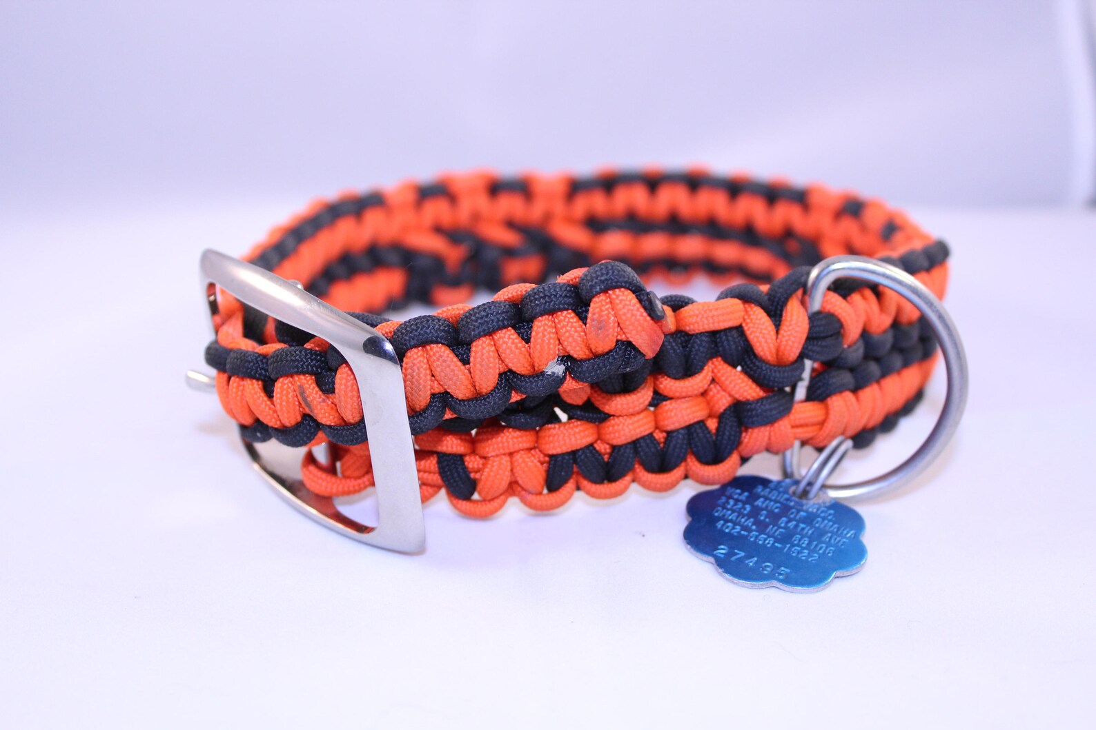 Large wide adjustable paracord dog collar Etsy