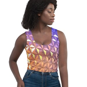 Earth Spaceship Women&#39;s Crop Top  Running top  Workout Top  Family Matching  Mommy and Me