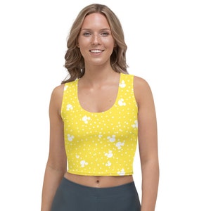 Gele Polka Dot Crop Top | run outfit | Activewear