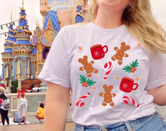 Gingerbread Ears Merriest Christmas Party Unisex t-shirt, Family Matching Unisex Tees