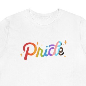 Rainbow Pride Unisex T-shirt  Gay Pride T-Shirts Retro Pride Month Tees Rainbow Heart Shirt