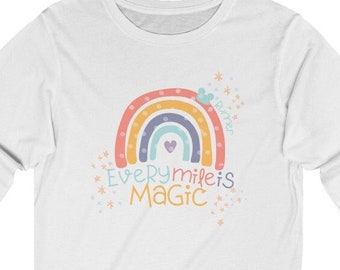 Every Mile Is Magic Runner Long Sleeve T-Shirt  Marathon Weekend Tee  Runner Shirts