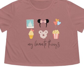 Magical My Favorite Things Women's Cropped Tee | Minnie Vacation crop top