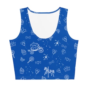 Blue Doodle Crop Top Family Vacation Matching Shirts Ballonnen Workout top Family Matching Mommy en Me