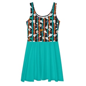 Dia De Los Muertos Women&#39;s Skater Dress  Halloween Magical Vacation Dress  Marathon Costume  Running dress