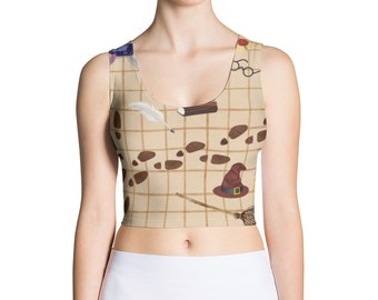 Casting Spells Crop Top  Vacation Cropped Tank  Marathon Costume  Running top