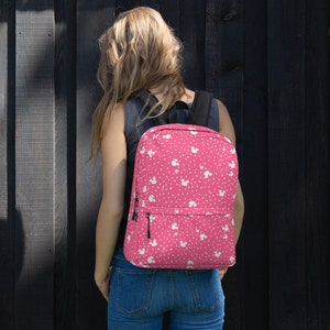 Sac à dos rose Polka Dot | Sac à pois | Sac à couches | Fille Maman | | cadeau pour nouvelle maman Sac bébé Polka Dot