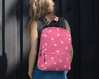 Polka Dot Pink Backpack | Polka Dot Bag | Diaper Bag | Girl Mom | New Mom Gift | Polka Dot Baby Bag