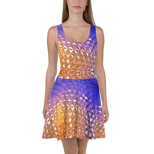 Earth Spaceship Skater Kleid Urlaub Kleid Laufkleid Marathon Outfit Kostüm