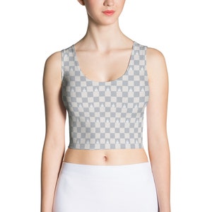 Classy Checkered Crop Top, theme park running marathon costume