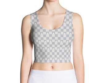 Classy Checkered Crop Top, theme park running marathon costume