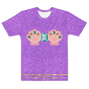 Purple shell Mermaid Unisex T-shirt for  Influencer Matching Family Vacation Shirts