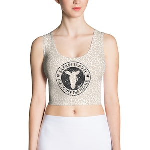 Safari Crop Top, giraffe shirt, park ranger costume, theme park running costume