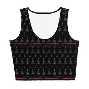Holiday Lightsaber Crop Top Bounding Crop Women&#39;s Christmas Crop Top for Influencer