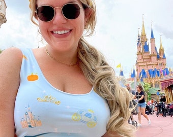 Blå Glass Slipper Crop Top Dam Crop Top för Influencer Löparkostym Matchande Semestertröjor