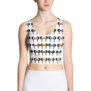 Minnie Ear Crop Top, marathon crop top, theme park running outfit