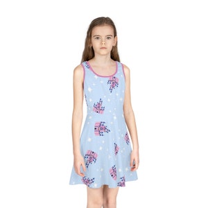 Castles Girl&#39;s Skater Dress  Magical Vacation Dress  Family Matching Dresses Running dress  Mommy and Me